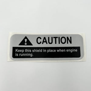 Belt Guard Warning Decal - "Caution" English - M65984