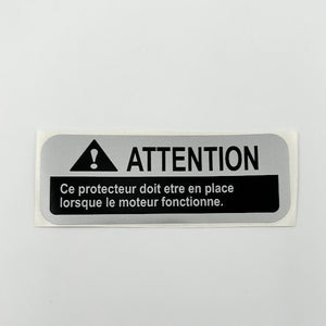 Belt Guard Warning Decal - "Caution" French - M66513