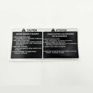 Glove Box Door Decal - "Caution" - M69271