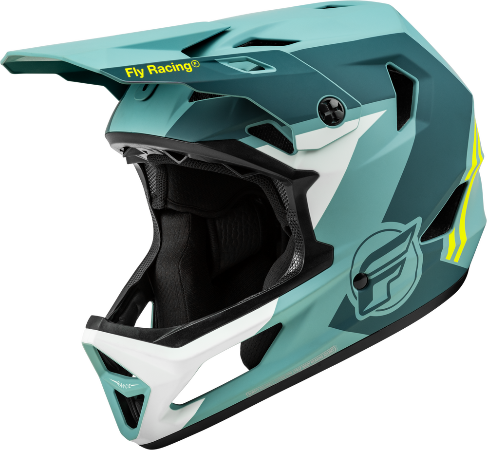 FLY RACING YOUTH RAYCE BICYCLE HELMET MATTE BLUE STONE/HI-VIS