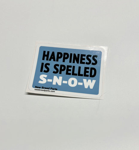 Patch Sticker - “HAPPINESS IS SPELLED SNOW”