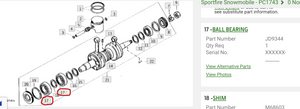 Sportfire Crankshaft Bearing JD9344