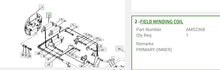 Load image into Gallery viewer, NOS AM52368 Field Winding - Coil JDX4, JDX6, JDX8, 300 and 400 Snowmobiles (s.n. -30,000)